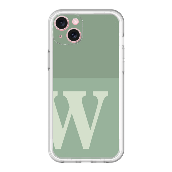 スリムプロテクションプレミアムケース［ オリジナル - initial two tone - W green ］