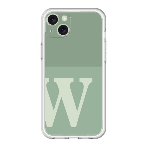 スリムプロテクションプレミアムケース［ オリジナル - initial two tone - W green ］