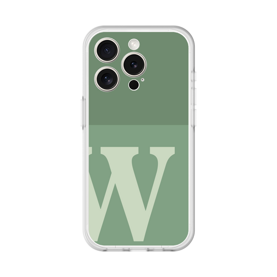 スリムプロテクションプレミアムケース［ オリジナル - initial two tone - W green ］