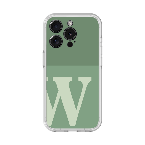 スリムプロテクションプレミアムケース［ オリジナル - initial two tone - W green ］