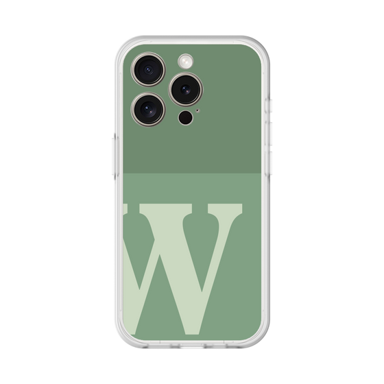 スリムプロテクションプレミアムケース［ オリジナル - initial two tone - W green ］