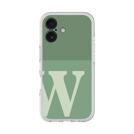 スリムプロテクションプレミアムケース［ オリジナル - initial two tone - W green ］