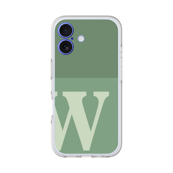 スリムプロテクションプレミアムケース［ オリジナル - initial two tone - W green ］