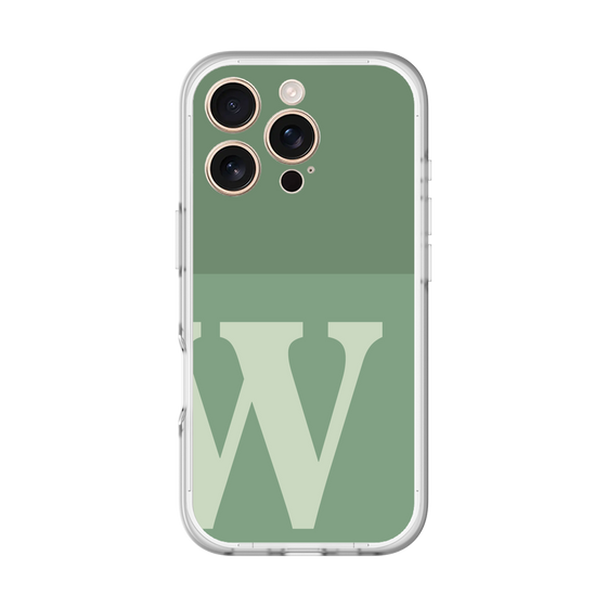 スリムプロテクションプレミアムケース［ オリジナル - initial two tone - W green ］