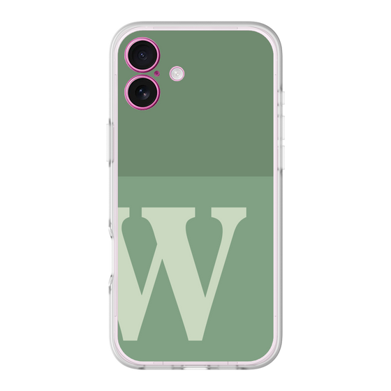 スリムプロテクションプレミアムケース［ オリジナル - initial two tone - W green ］