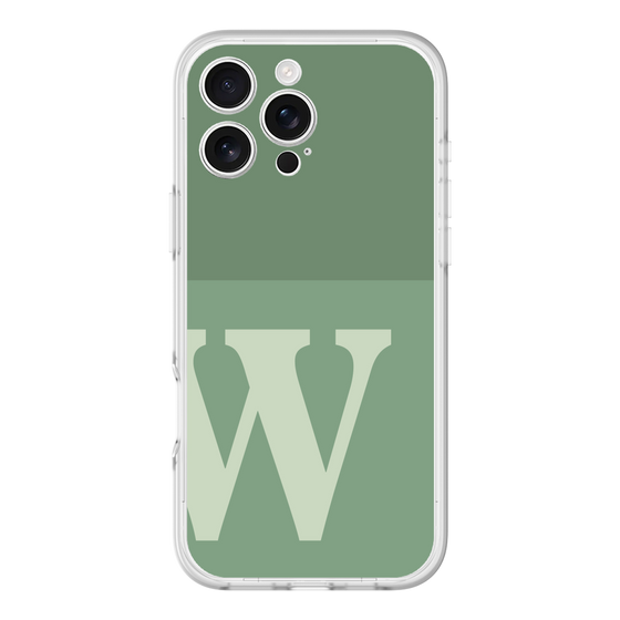 スリムプロテクションプレミアムケース［ オリジナル - initial two tone - W green ］