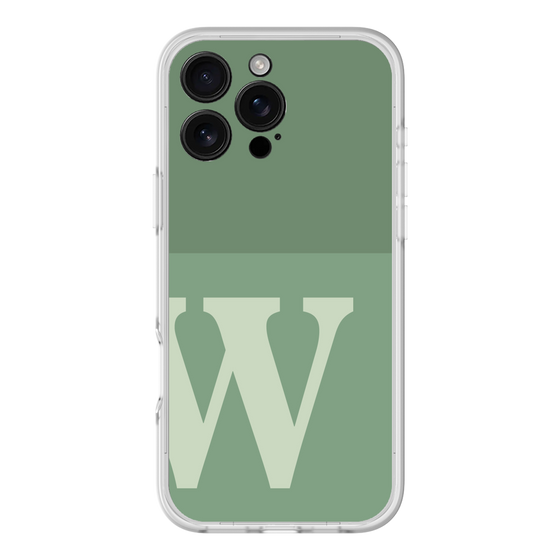 スリムプロテクションプレミアムケース［ オリジナル - initial two tone - W green ］