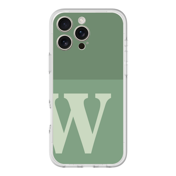 スリムプロテクションプレミアムケース［ オリジナル - initial two tone - W green ］