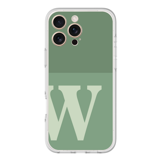 スリムプロテクションプレミアムケース［ オリジナル - initial two tone - W green ］