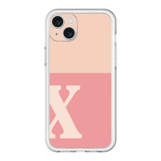 スリムプロテクションプレミアムケース［ オリジナル - initial two tone - X pink ］