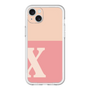 スリムプロテクションプレミアムケース［ オリジナル - initial two tone - X pink ］