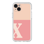 スリムプロテクションプレミアムケース［ オリジナル - initial two tone - X pink ］