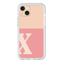 スリムプロテクションプレミアムケース［ オリジナル - initial two tone - X pink ］