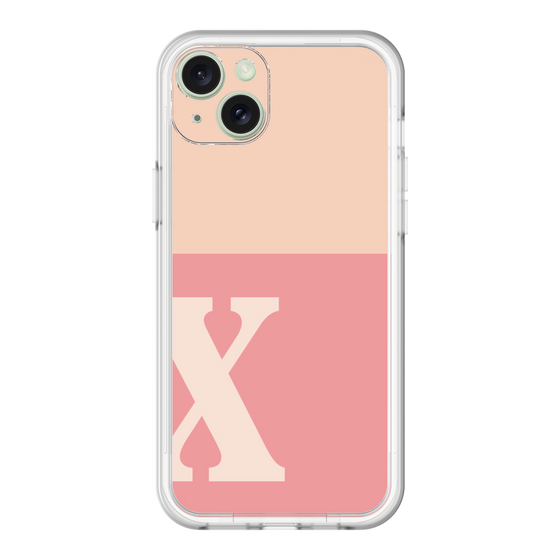 スリムプロテクションプレミアムケース［ オリジナル - initial two tone - X pink ］