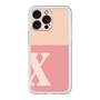 スリムプロテクションプレミアムケース［ オリジナル - initial two tone - X pink ］