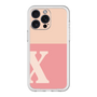 スリムプロテクションプレミアムケース［ オリジナル - initial two tone - X pink ］