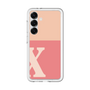 スリムプロテクションプレミアムケース［ オリジナル - initial two tone - X pink ］