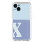 スリムプロテクションプレミアムケース［ オリジナル - initial two tone - X blue ］