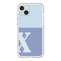 スリムプロテクションプレミアムケース［ オリジナル - initial two tone - X blue ］
