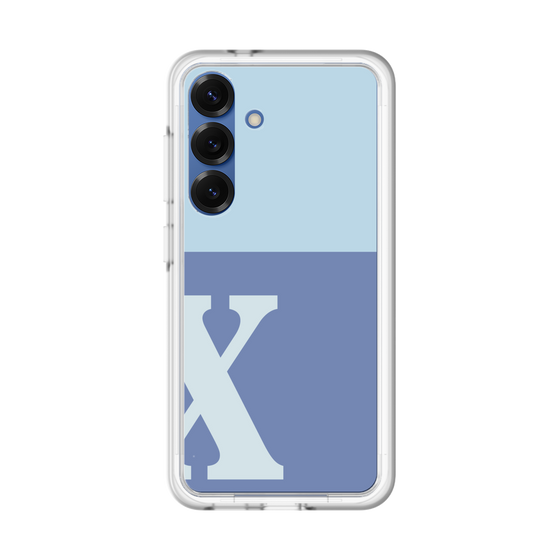 スリムプロテクションプレミアムケース［ オリジナル - initial two tone - X blue ］