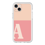 スリムプロテクションプレミアムケース［ オリジナル - initial two tone - A pink ］
