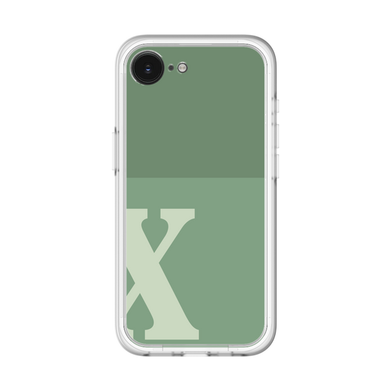スリムプロテクションプレミアムケース［ オリジナル - initial two tone - X green ］