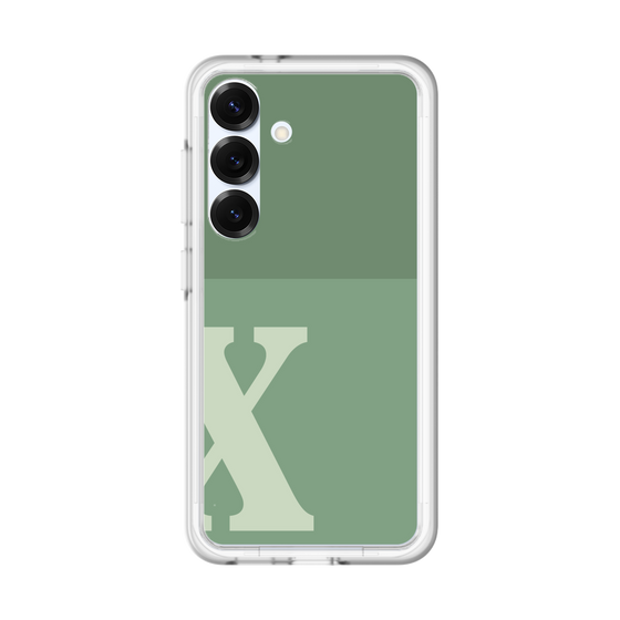 スリムプロテクションプレミアムケース［ オリジナル - initial two tone - X green ］