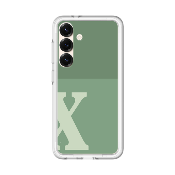 スリムプロテクションプレミアムケース［ オリジナル - initial two tone - X green ］