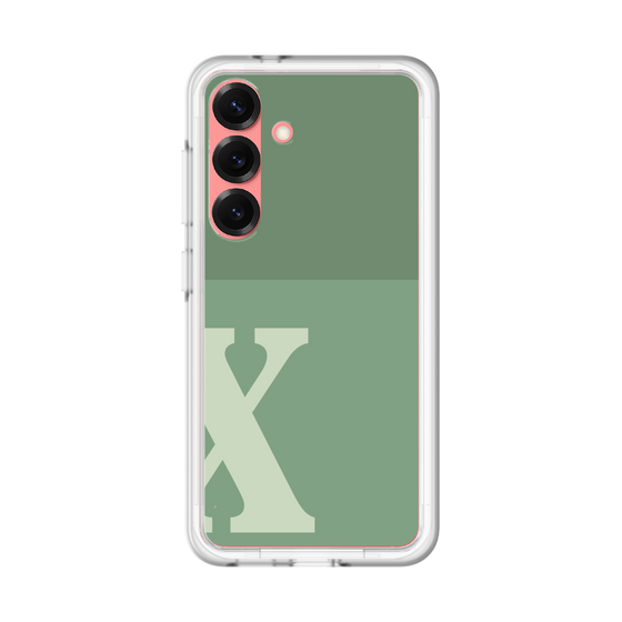 スリムプロテクションプレミアムケース［ オリジナル - initial two tone - X green ］
