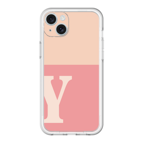 スリムプロテクションプレミアムケース［ オリジナル - initial two tone - Y pink ］