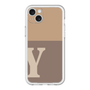 スリムプロテクションプレミアムケース［ オリジナル - initial two tone - Y brown ］