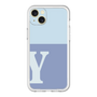 スリムプロテクションプレミアムケース［ オリジナル - initial two tone - Y blue ］
