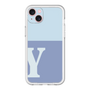 スリムプロテクションプレミアムケース［ オリジナル - initial two tone - Y blue ］