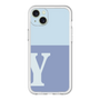 スリムプロテクションプレミアムケース［ オリジナル - initial two tone - Y blue ］