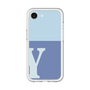スリムプロテクションプレミアムケース［ オリジナル - initial two tone - Y blue ］