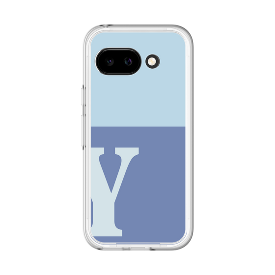 スリムプロテクションプレミアムケース［ オリジナル - initial two tone - Y blue ］