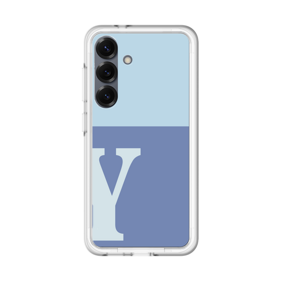スリムプロテクションプレミアムケース［ オリジナル - initial two tone - Y blue ］