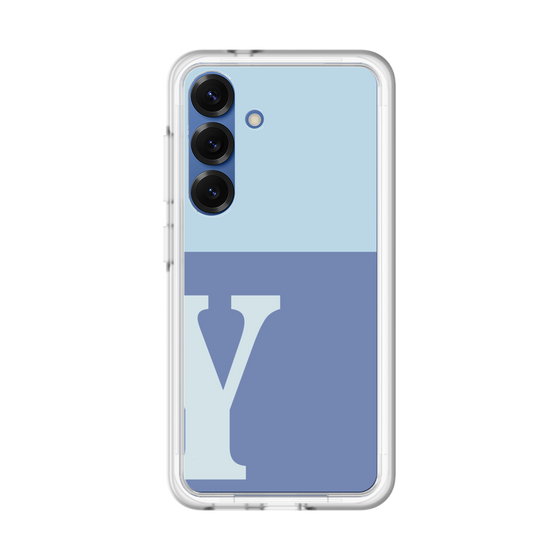 スリムプロテクションプレミアムケース［ オリジナル - initial two tone - Y blue ］