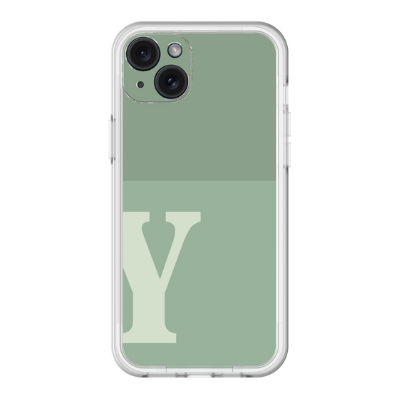 スリムプロテクションプレミアムケース［ オリジナル - initial two tone - Y green ］