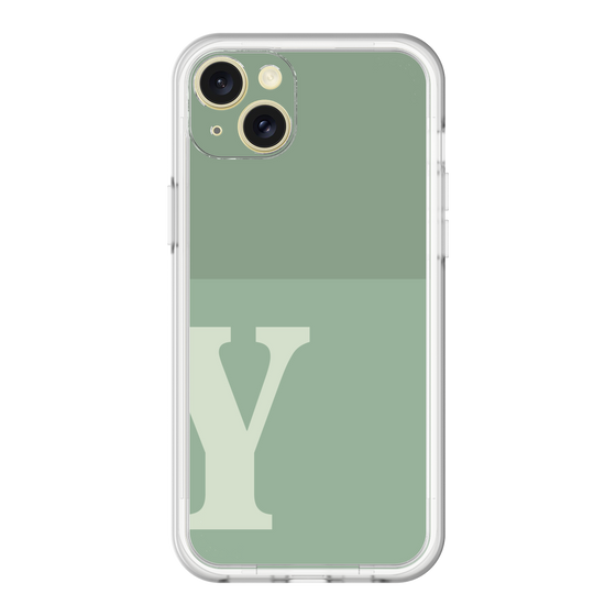 スリムプロテクションプレミアムケース［ オリジナル - initial two tone - Y green ］