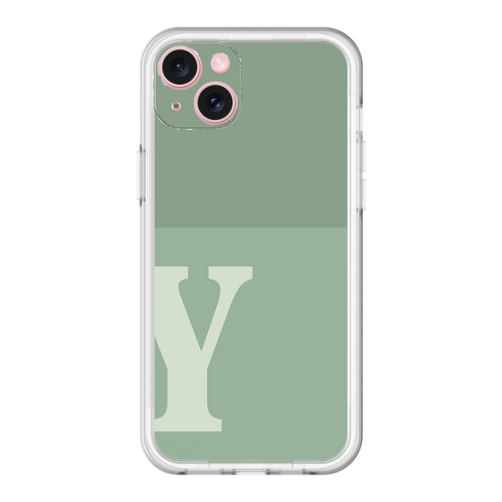 スリムプロテクションプレミアムケース［ オリジナル - initial two tone - Y green ］