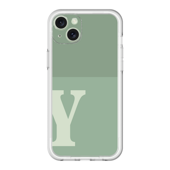 スリムプロテクションプレミアムケース［ オリジナル - initial two tone - Y green ］