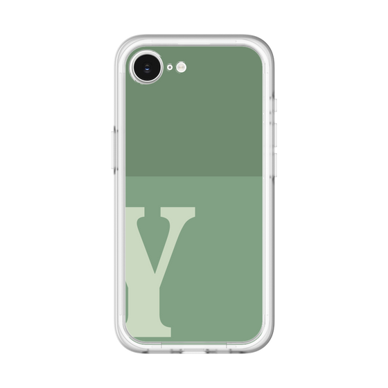 スリムプロテクションプレミアムケース［ オリジナル - initial two tone - Y green ］