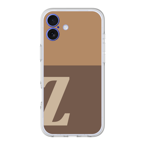 スリムプロテクションプレミアムケース［ オリジナル - initial two tone - Z brown ］