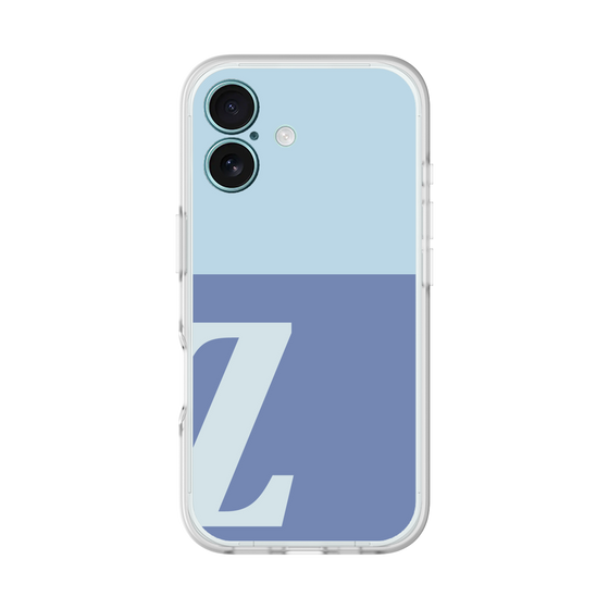 スリムプロテクションプレミアムケース［ オリジナル - initial two tone - Z blue ］