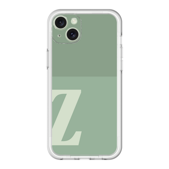スリムプロテクションプレミアムケース［ オリジナル - initial two tone - Z green ］