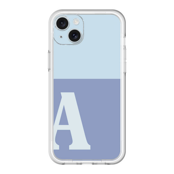 スリムプロテクションプレミアムケース［ オリジナル - initial two tone - A blue ］