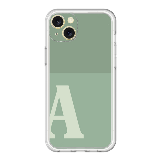 スリムプロテクションプレミアムケース［ オリジナル - initial two tone - A green ］