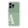 スリムプロテクションプレミアムケース［ オリジナル - initial two tone - A green ］