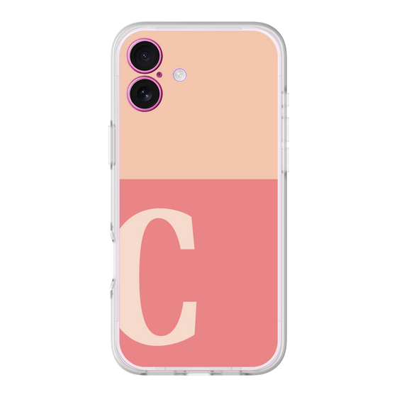 スリムプロテクションプレミアムケース［ オリジナル - initial two tone - C pink ］